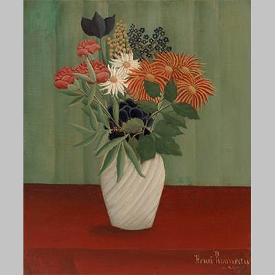 Henri Rousseau Bouquet of Flowers with China Asters and Tokyos