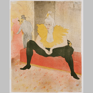 Henri de Toulouse Lautrec, Sedící klaunka (Mlle Cha U Kao), 1896