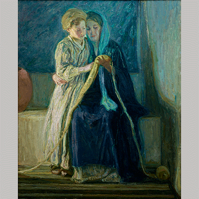 Henry Ossawa Tanner Christ and His Mother Studying the Scriptures