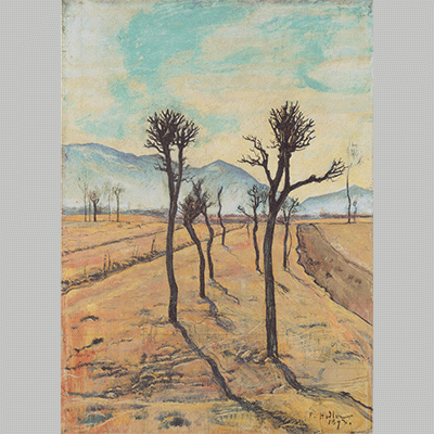 Hodler Kahle Baume im Tessin 1893