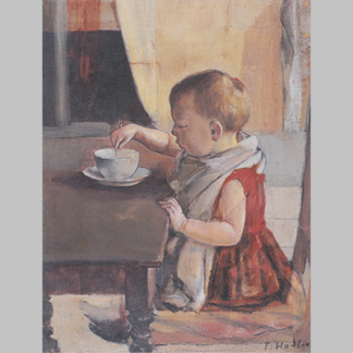 Hodler Kind am Tisch 1889 1