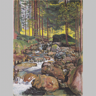 Hodler Wald mit Bergbach 1902