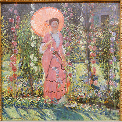 Hollyhocks by Frederick Carl Frieseke, c1913