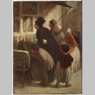 Honoré Daumier Outside the Print–Sellers Shop