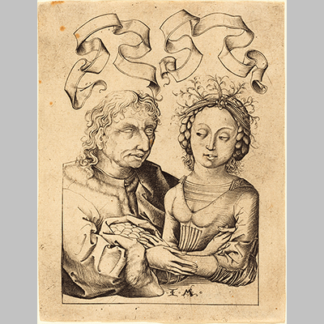 Israhel van Meckenem after Master of the Housebook The Foolish Old Man and the Young Girl c. 1480 1490 NGA 3366 1