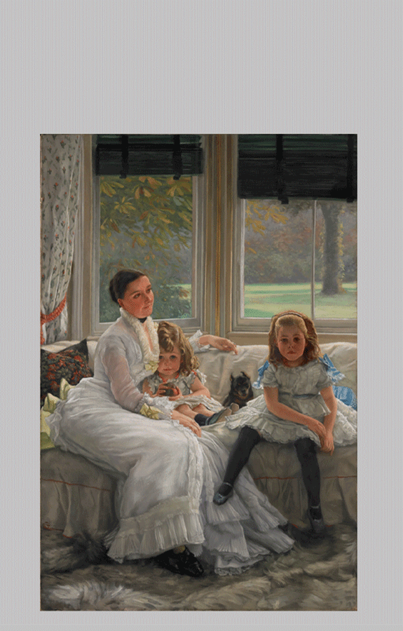 James Tissot Portrait of Mrs Catherine Smith Gill and Two of her Children sc