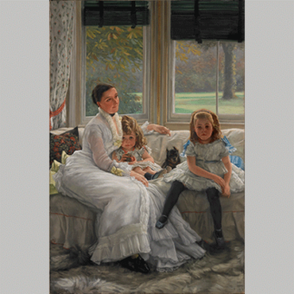 James Tissot Portrait of Mrs Catherine Smith Gill and Two of her Children