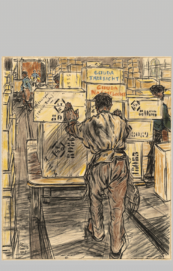 Jan Toorop Het Magazijn Kaarsenfabriek Gouda 1905 sc