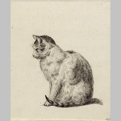 Jean Bernard Zittende kat naar links 1819