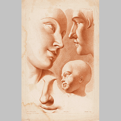 Jean Francois Robilliac Head of a Man and Woman 2 c1780