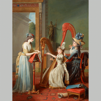 Jean Antoine Giroust The Harp Players 1791