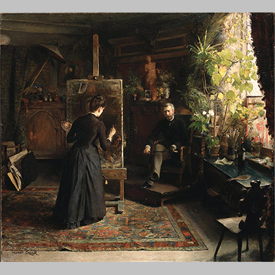 Jeanna Bauck The Danish Artist Bertha Wegmann Painting a Portrait