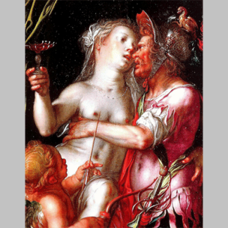 Joachim Wtewael Venus, Mars en Cupido (c1610)