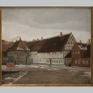 Johan Rohde Winter evening in Ribe 1892