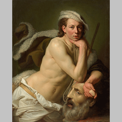 Johan Zoffany Self portrait as David with the head of Goliath