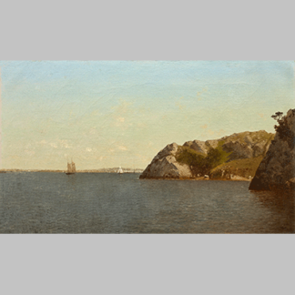 John Frederick Kensett Newport Rhode Island Beacon Rock