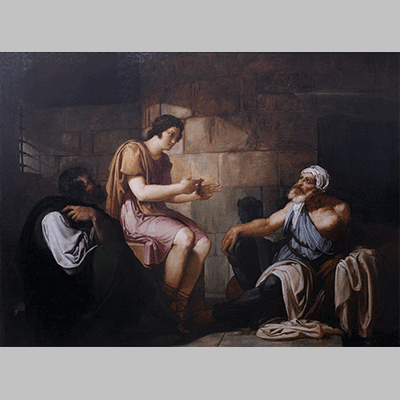 Joseph interprets the prisioners' dreams Francesco Hayez