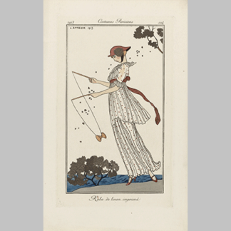 George Barbier - Robe de Linon Imprime 1913