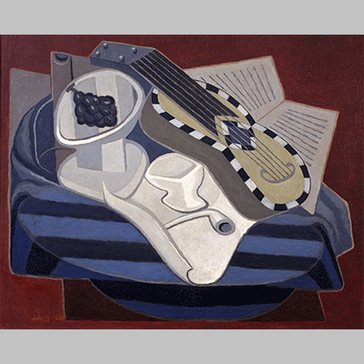 Juan Gris La guitare aux incrustation