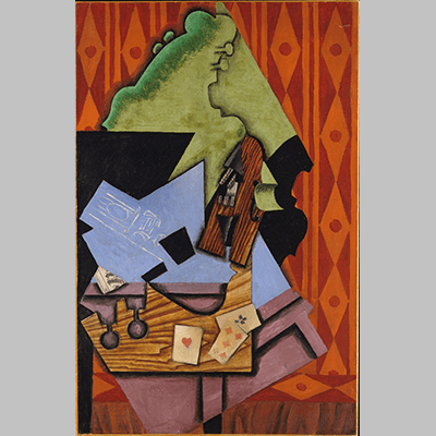 Juan Gris Violin and Playing Cards on a Table