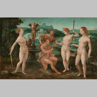 Meester van de Vrouwelijke Halffiguren - Judgement of Paris 1532