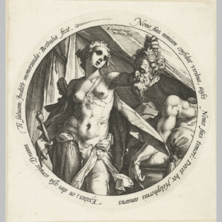 Judith met het hoofd van Holofernes Hendrick Goltzius after Bartholomeus Spranger 1584 1588