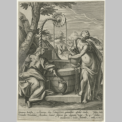 Julius Goltzius Christus en de Samaritaanse vrouw 1586 1