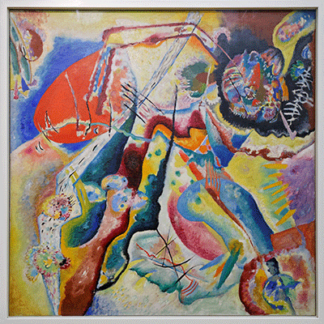 Kandinsky Bild mit rotem Fleck