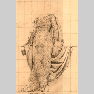 Kenyon Cox Drapery study for figure of Botany