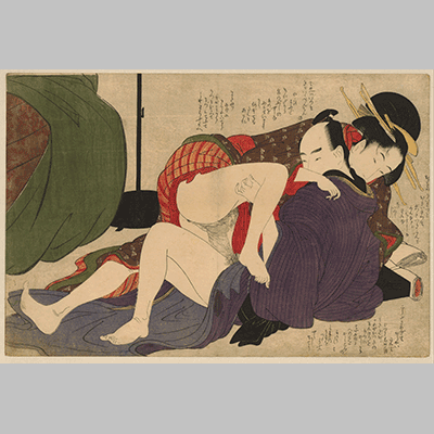 Kitagawa Utamaro Geisha and her lover