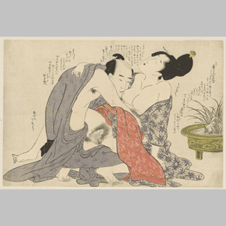 Kitagawa Utamaro Secret affair of a married man and a married woman