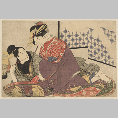 Kitagawa Utamaro Young man with courtesan