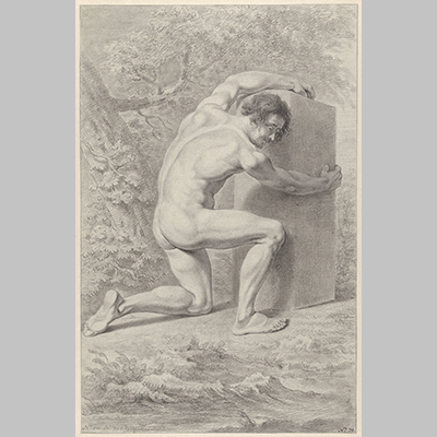 Noach van der Meer II - Kneeling male nude