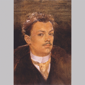 Koloman Moser Selbstportrat als junger Mann ca1895