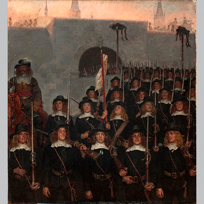 Kristian Zahrtmann Students leave to defend Copenhagen in 1658