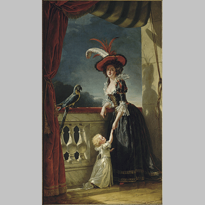 Labille Guiard Mme Louise Elisabeth with her two year old son 2
