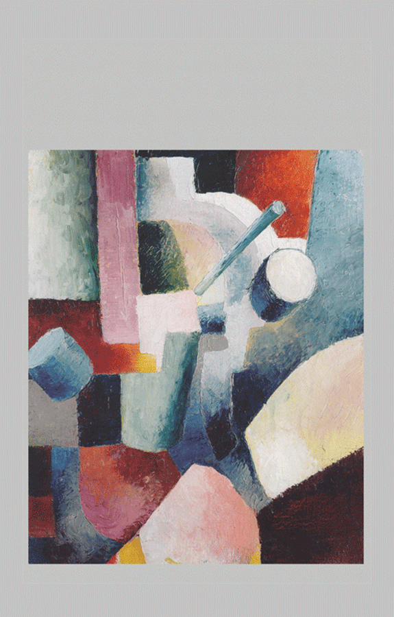 Macke Colored Composition of Forms