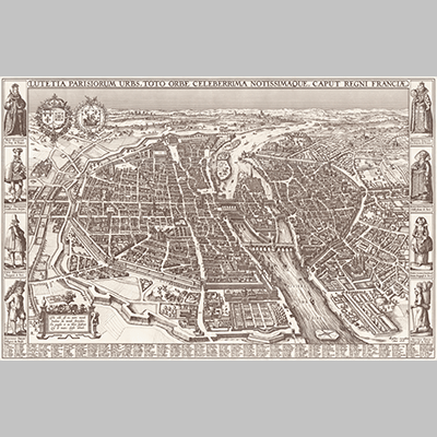 Map of Paris by Claes Jansz. Visscher