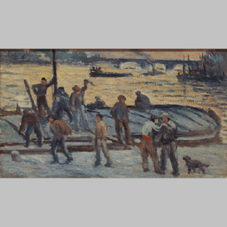 Maximilien Luce La fin de la journée. Débardeurs de ciment