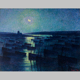 Maximilien Luce - Camaret Moonlight and Fishing Boats