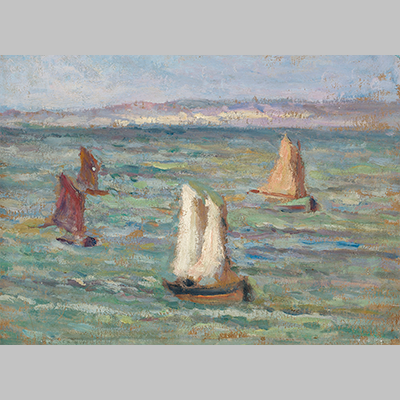 Maximilien luce bateaux aux environs dhonfleur