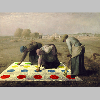 Jean Francois Millet - Gleaners Playing Twister