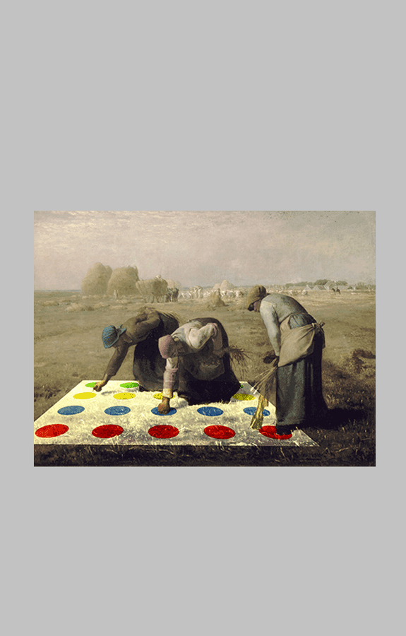 Millet Gleaners Playing Twister u29