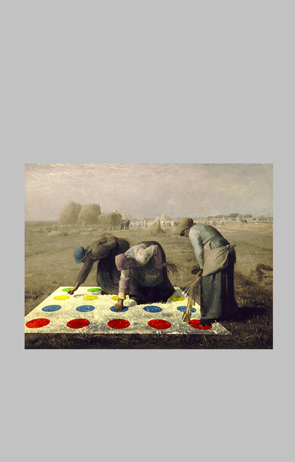 Millet Gleaners Playing Twister