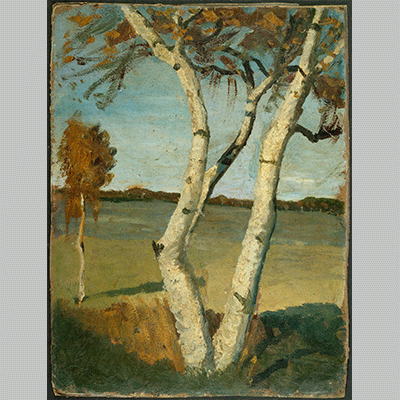 Modersohn Becker Birch Tree in a Landscape 1