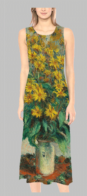 Monet Artichoke Flowers Dress