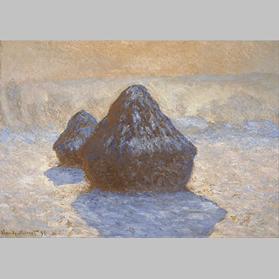 Monet Haystacks Snow Effect