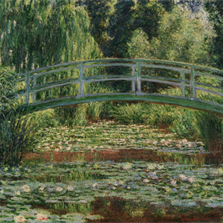 Claude Monet - The Japanese Footbridge and the Water Lily Pool Giverny