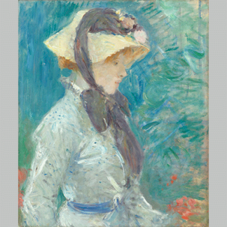 Morisot Young Woman with a Straw Hat