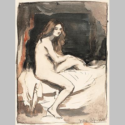 William Orpen - Naked woman posing sexually